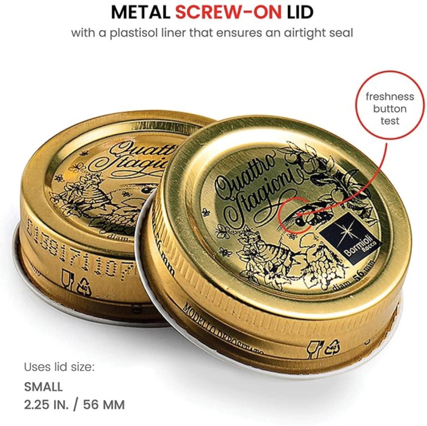 Bormioli Rocco Quattro Stagioni Bottles Clear Glass with Twist Lids for Food Preserving, Beverage Serving, Homemade Gifts, Sauces & Infused Drinks - Airtight, Made in Italy